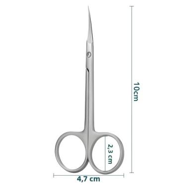 Imagem de Tesoura Curva De Aço Inoxidável Para Cutículas, Multiuso Para Cílios, 