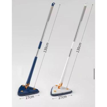 Imagem de Mop Esfregao Com Rodo Giratorio 360 Triangular Azul - Homecare