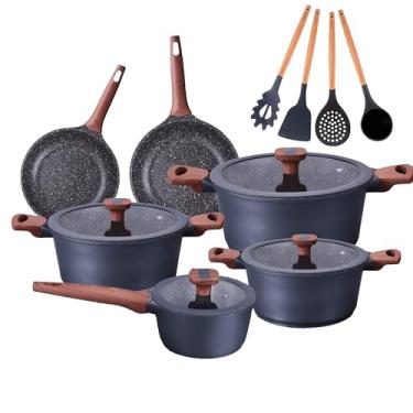 Imagem de Jogo de Panelas Titanium Exclusive Antiaderente Granito Bkza (10 Peças Plus)