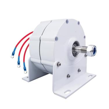 Imagem de 12V,12000W 110V/ 220V Magnet Permanente Motor Electric Gerador de turbina eólica Gerador de turbina eólica Kit, motor de ímã permanente do alternador DIY (com base)