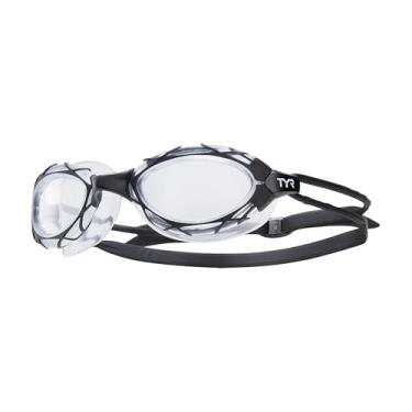 Imagem de TYR Óculos de natação masculino Nest Pro, preto/transparente, tamanho único