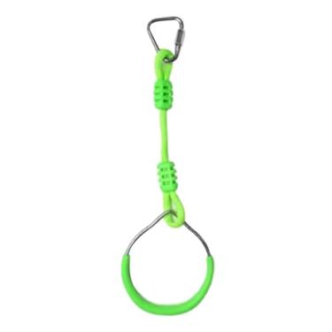 Imagem de KiBcsLic Equipamento de ginástica com argola, exercício de macaco, pista de obstáculos para escalada, playground interno, quintal, treino ao ar livre, Verde