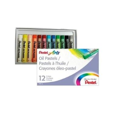 Imagem de Giz Pastel  Phn12 - Oleoso 12 Cores Pentel