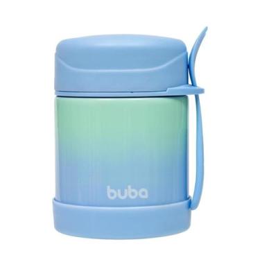 Imagem de Pote Térmico Infantil Com Talher Marmita Buba Escolar Lancheira, Azul