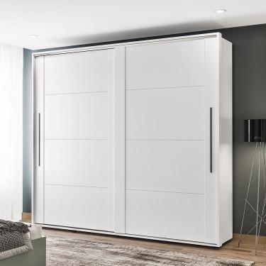 Imagem de Guarda Roupa Roupeiro Casal 2 Portas 6 Gavetas Coimbra Branco Flex Politorno Móveis