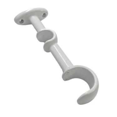 Imagem de Suporte Varão De Cortina Duplo Luxo Aluminio 28/19mm (Para Dois Varão um Médio e o outro Grosso) Branco
