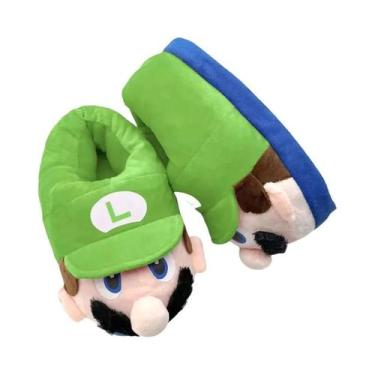 Imagem de Chinelos De Pelúcia Unissex Super Mario Bros, Divertidos Para O Invern