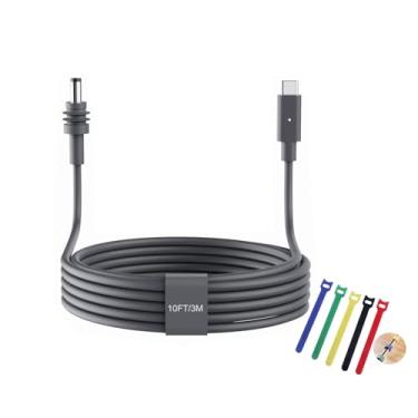 Imagem de Starlink Mini cabo USB C 3 m/3 m + 5 alças de armazenamento para conveniência, cabo de alimentação direto para USB-C para Star Link M ini funciona com fonte PD de 100 W + à prova d'água 19AWG 3M