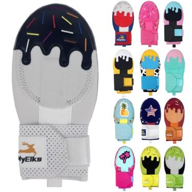 Imagem de Luva deslizante, luva deslizante de beisebol juvenil, luvas deslizantes de proteção de base, equipamentos de proteção de beisebol (preto, branco, jovem)