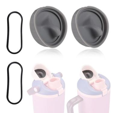 Imagem de Conjunto Rolhas e Juntas à Prova Fugas, Silicone 2 Rolhas para Owala FreeSip Sway 30oz 40oz/Tumbler 40oz 2 Juntas para Owala FreeSip Sway 30oz Acessórios Garrafas Água Desportiva (Preto)
