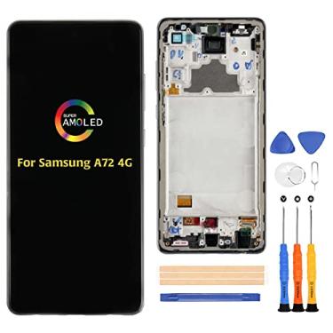 Imagem de Substituição de tela para Samsung Galaxy A72 4G/5G SM-A725 A726 OLED com moldura de tela LCD de 6,7 polegadas e digitalizador SM-A725M SM-A725F SM-A725F/DS SM-A726B SM-A726B/DS Kits de reparo de
