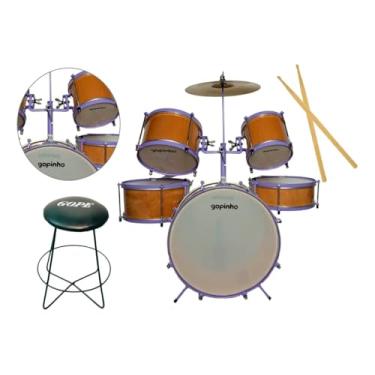 Imagem de Bateria Infantil Gope De Madeira Evern Completa E Resistente (LILAS)