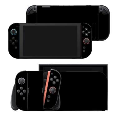 Imagem de Skin Sticker compatível com Switch 2, capa protetora de vinil para console, joy-cons, dock e carregador (preto)