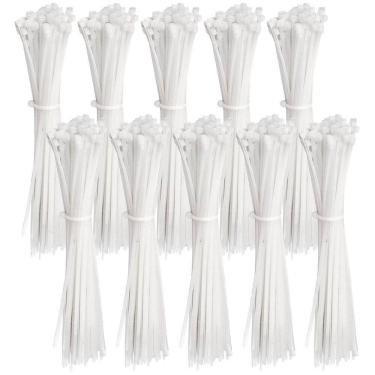 Imagem de Abraçadeira Nylon Enforca Gato 3,6X250Mm Branco Com 1000 Un