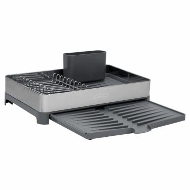 Imagem de Escorredor de Louça Tramontina Plurale Em Aço Inox e Polipropileno Com Porta Talheres Grafite 61537300