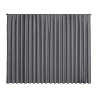 Imagem de Cortina Basic Blackout Tecido 6,00x2,50m para Trilho Suiço 5m Corta Lu