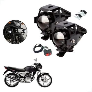 Imagem de Kit Farol de Milha LED U5 Moto Honda Super Brilho 6000K CG 150 SPORT 2