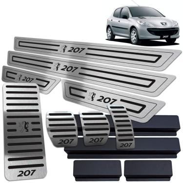 Imagem de Soleira Pedaleira Descanso Peugeot 207 2009 A 2015 Preto BR