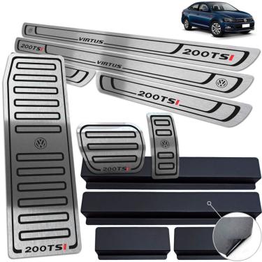 Imagem de Soleira Pedaleira Descanso Virtus 200 Tsi 2018 2020 Preto BR