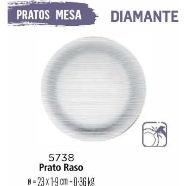 Imagem de Jogo De Prato Diamante 12 Pratos Rasos - Vidro