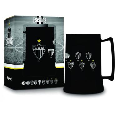Imagem de Caneca gel torcedor atlético mineiro escudos 300ml presente