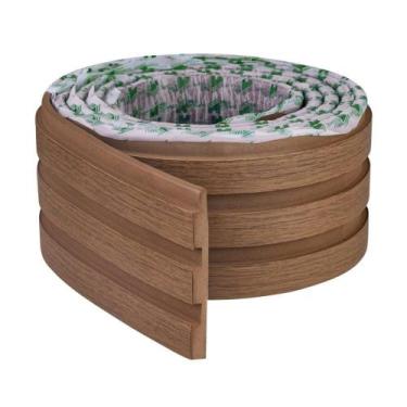 Imagem de Painel Ripado Meu Rodapé Autocolante Madeto Nogueira Natural 10x1cm 2,