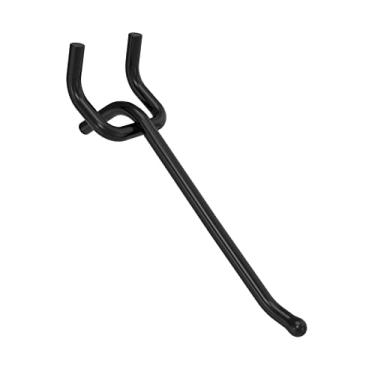 Imagem de Ganchos POETISKE Pegboard de 0,5 cm de diâmetro, 10 cm, organizador de ferramentas de jardim com extremidade esférica de metal preto, serve para ganchos de parede de garagem de 1/10.2 cm, 50 peças