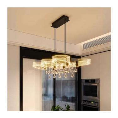Imagem de Lustre luxuoso, decoração moderna para casa, luzes led, luminárias pendentes, compatíveis com lustres de sala de estar, compatíveis com luz suspensa para sala de jantar, iluminação interna,