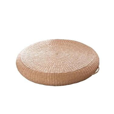 Imagem de pufe Palha futon chão travesseiro doméstico engrossado piso redondo tatami almofada meditação yoga(40cm)