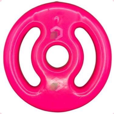 Imagem de Anilha Emborrachada 2 Kg - Rosa - 2M FITNESS