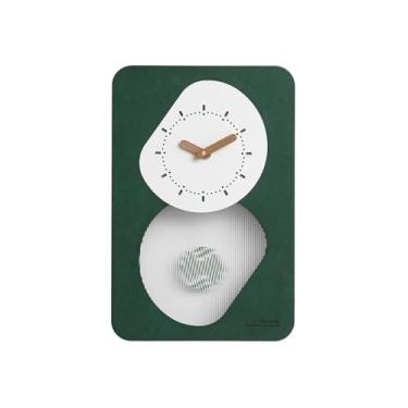 Imagem de Relógio de parede 54 * 36 cm Relógio de parede retangular - Quartzo sem tique-taque alimentado por bateria moderno preto/cinza para quarto, cozinha e sala de estar decoração de casa (preto)