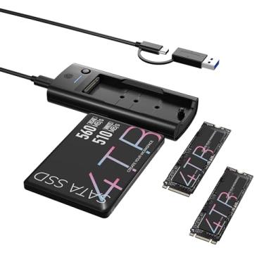 Imagem de Estação de ancoragem de disco rígido M.2 NVMe/SATA e 6.3 cm/8.9 cm, adaptador ICY BOX SATA para USB, leitor de disco rígido de 10 Gbps para disco rígido M.2 PCIe NVMe e SATA HDD SSD, instalação sem