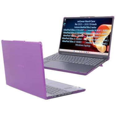 Imagem de mCover A capa é compatível apenas com computadores Windows Lenovo IdeaPad Slim 3 15AHP10 / 15ARP10 / 15IRH10 / 15IRH10 / 15IRU10 Series 2025-2026 (roxo)