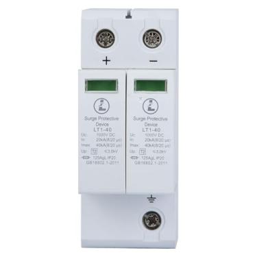 Imagem de FTVOGUE Dispositivo de Proteção contra Surtos 2P, Protetor Fotovoltaico DC, Prendedor de Baixa Tensão para Disjuntor de Caixa de Distribuição (2P40KA)