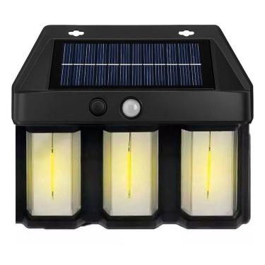 Imagem de Luminaria Solar Arandela LED Filamento Sensor de Presença Movimento Jardim Quintal Ambiente Externo Iluminaçao