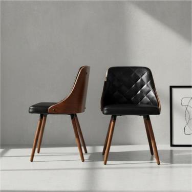 Imagem de Kit 2 cadeiras para sala de jantar estofadas Milão - Rivatti