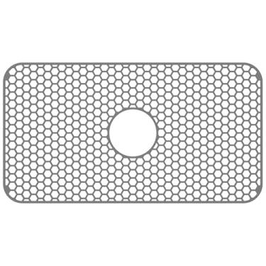 Imagem de Protetor de pia de silicone, acessório de grade de tapetes de pia de cozinha, tapete antiderrapante dobrável resistente ao calor para parte inferior da casa de fazenda porcelana de aço inoxidável