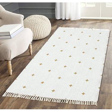 Imagem de Tapete de área com borlas abstrato sem costura bonito elementos estrela moderno elegante tecido franja tapete tapete de chão almofada pátio corredor tapete minimalista decoração de casa sala de estar