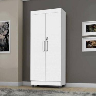 Imagem de Armário Multiuso 2 Portas com Chave Texas Branco - Moveis JA