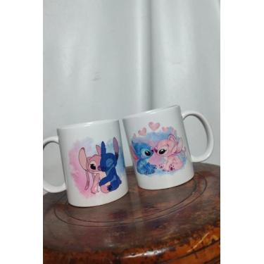 Imagem de Caneca branca 330 ml Stitch - Metalnox
