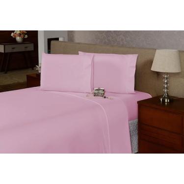 Imagem de Lençol Queen 180 Fios 4 Peças - Rafaloro, Rosa