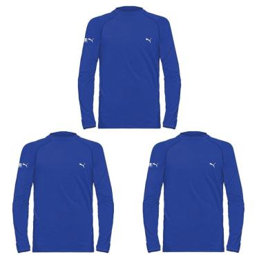 Imagem de Kit 3 Camisas Térmicas Puma UV50+ Manga Longa Infantil
