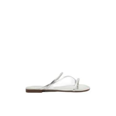 Imagem de Sandália Rasteira Arezzo Multitiras Bico Redondo Feminina-Feminino