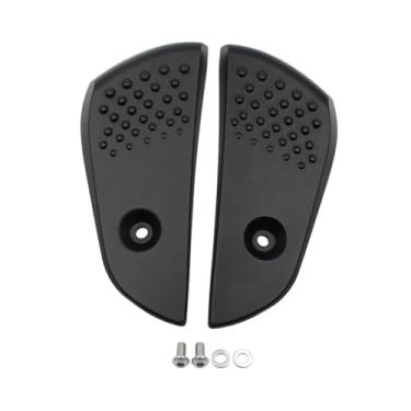 Imagem de UGPLM Pedais de motocicleta, apoios para os pés, atualização, elegante, substituição, acessórios leves e resistentes, montagem de apoios para os pés para, Preto