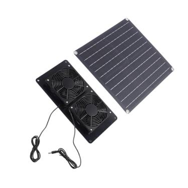 Imagem de FTVOGUE Exaustor de Painel Solar, Ventiladores de Ventilação, Equipamento de Ventilação de Sótão para Estufas, Casas de Animais de Estimação, 20w, 18v