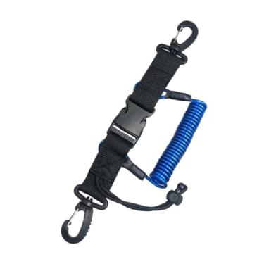 Imagem de UGPLM Cordão de mergulho anti-perda, durabilidade multifuncional com fivela de liberação rápida para ferramentas de câmera, luzes de mergulho, lanternas, Azul