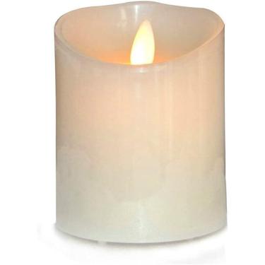 Imagem de Vela Eletrônica Branca Pt 3Aaa 7X7.5 Cm