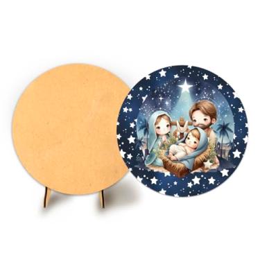 Imagem de Painel Com Elastico Sublimado 50cm Natal + Suporte MDF (NAT181)