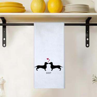 Imagem de Weiner Dog Gifts Toalhas de cozinha 40,6 x 61 cm, presentes de salsicha para cães, toalhas de chá, presentes Doxie Dachshund para mulheres, toalha de mão para decoração de cozinha e banheiro