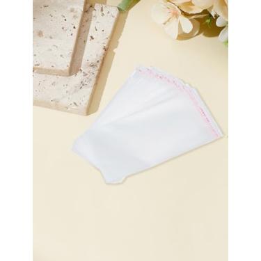 Imagem de 100 peças retangulares OPP sacos de armazenamento de celofane, suporte de dinheiro de papel autoadesivo transparente, mangas organizadoras de itens pequenos para notas de moeda, colecionadores